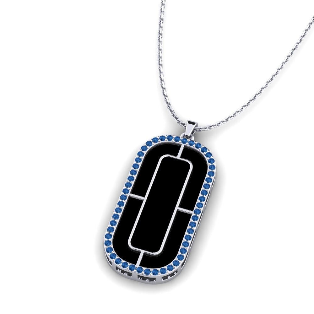 Circonita Azul Oscuro Colgante de Mujer Lashua