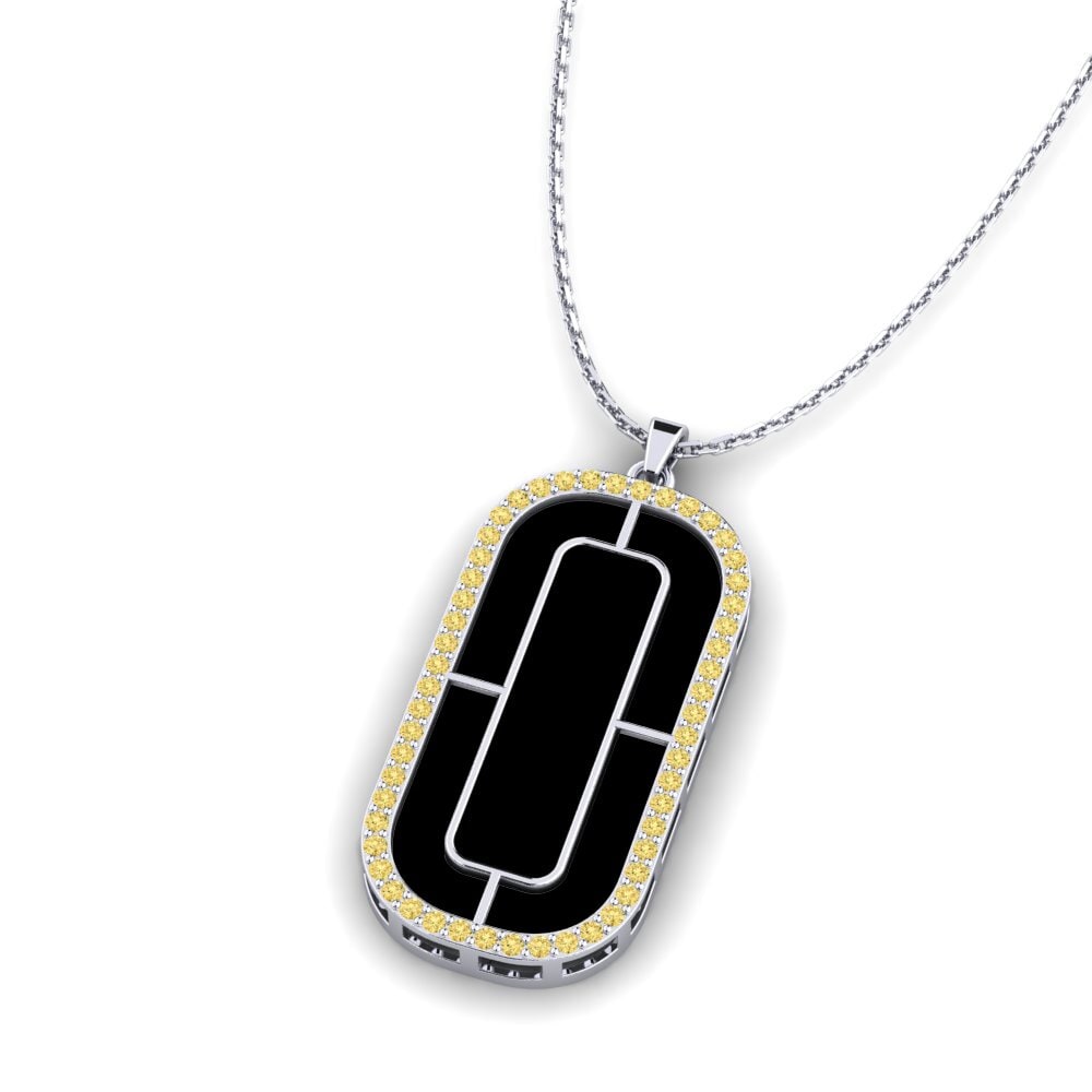 Diamante Amarillo Colgante de Mujer Lashua