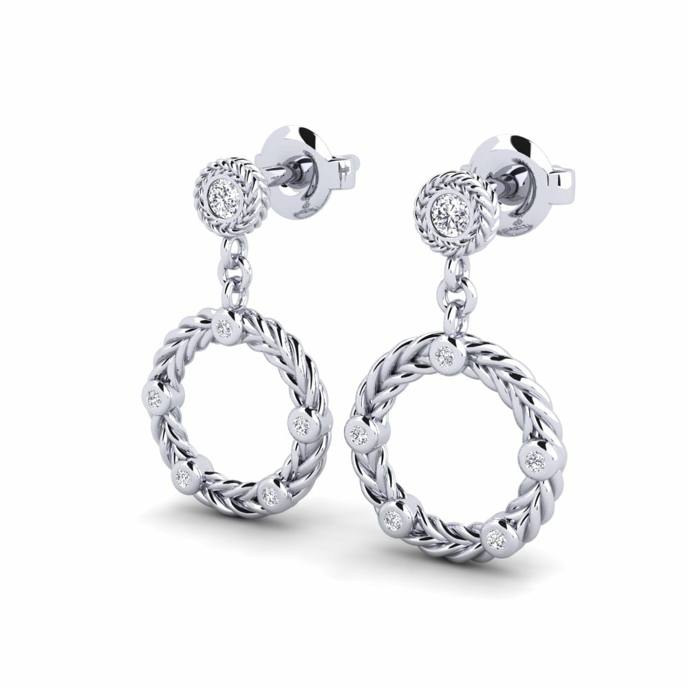 18ct White Gold Women's Earring Lasselas - B