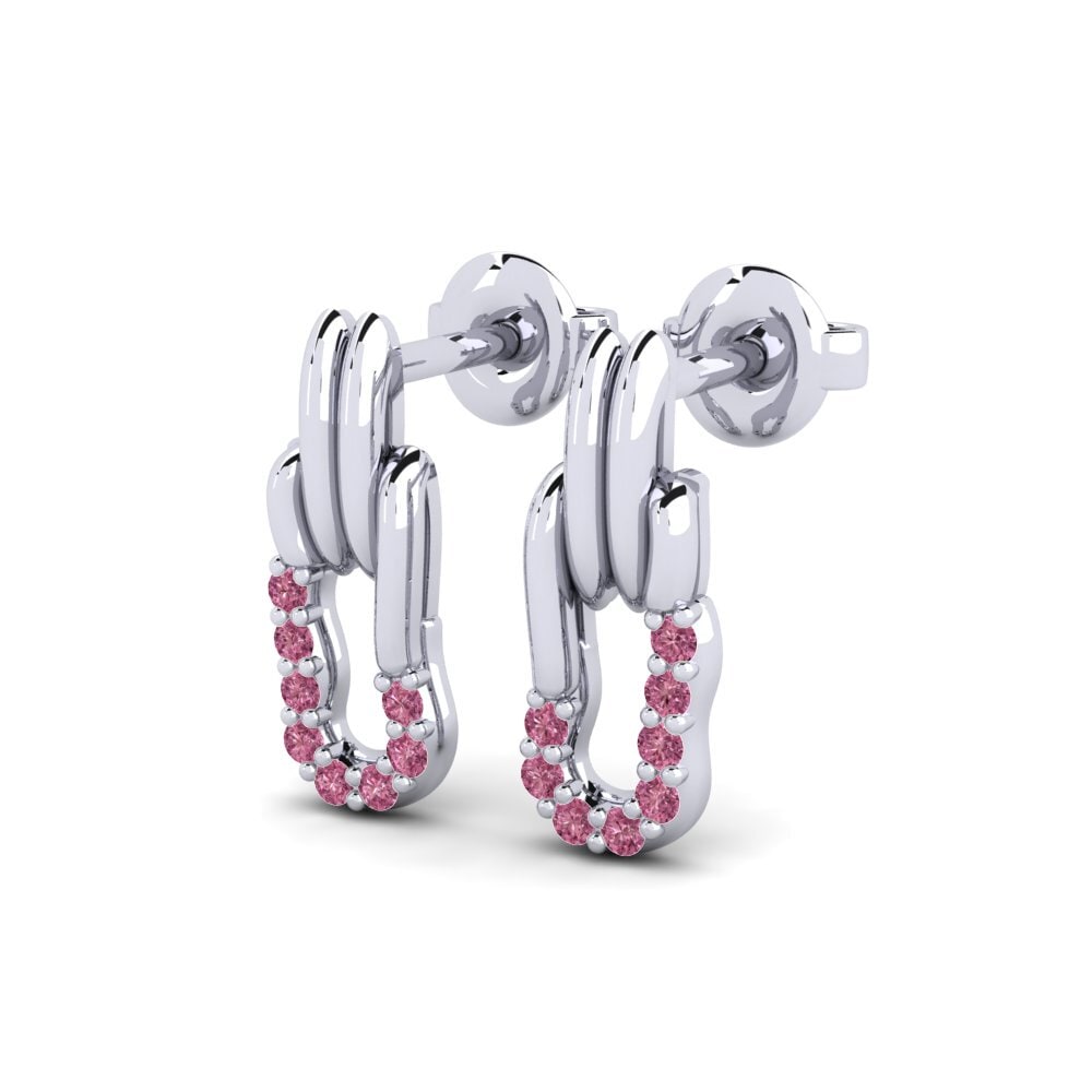 Plata 925 Granate Rhodolite Pendiente de mujer Lassitude