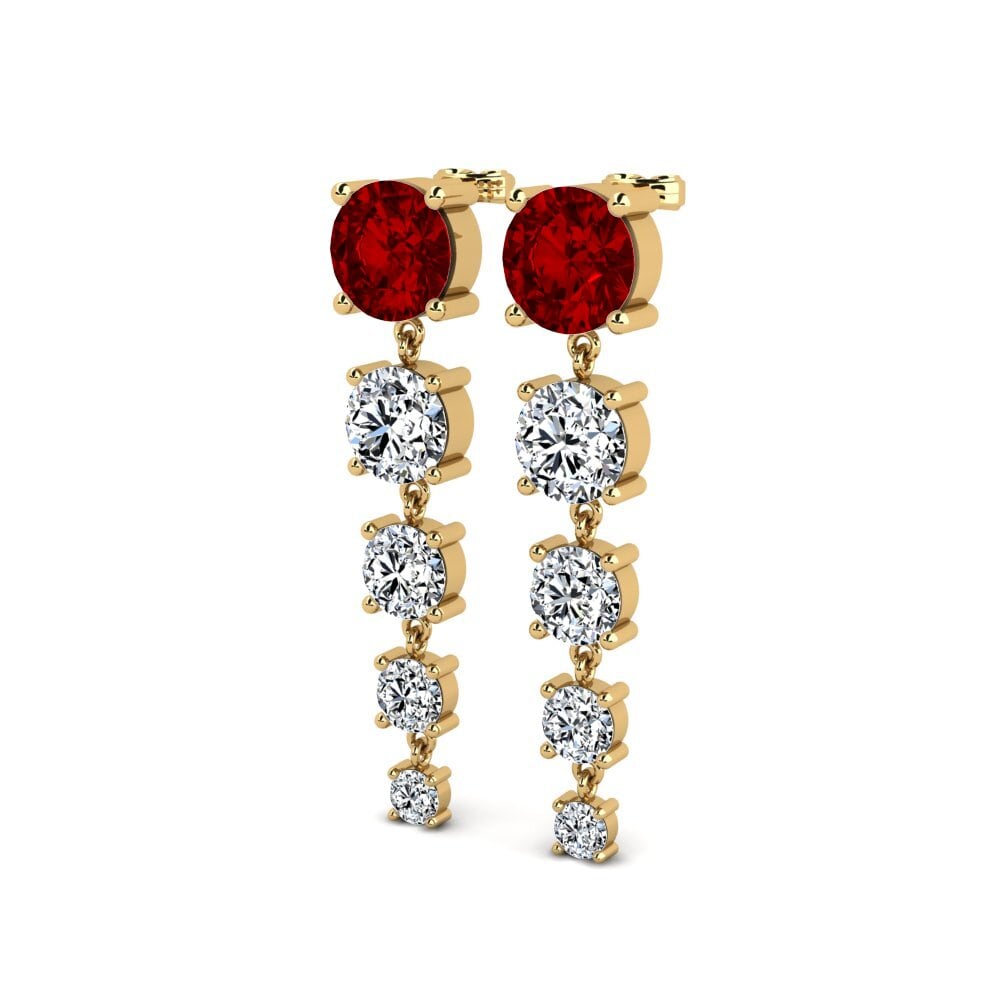Ruby (Lab Created) Women's Earring Latanya