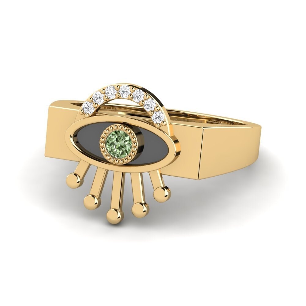 Diamante Verde Anel Latar