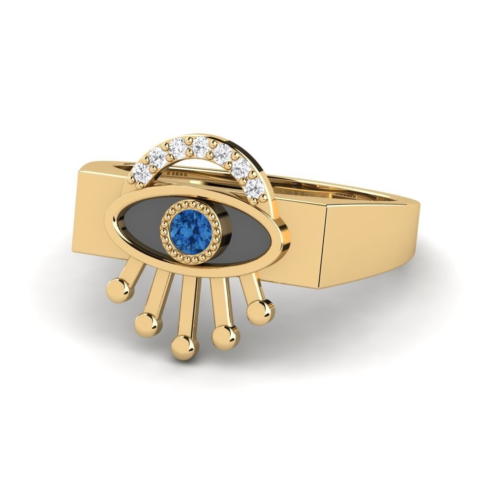 Circonita Azul Oscuro Anillo Latar