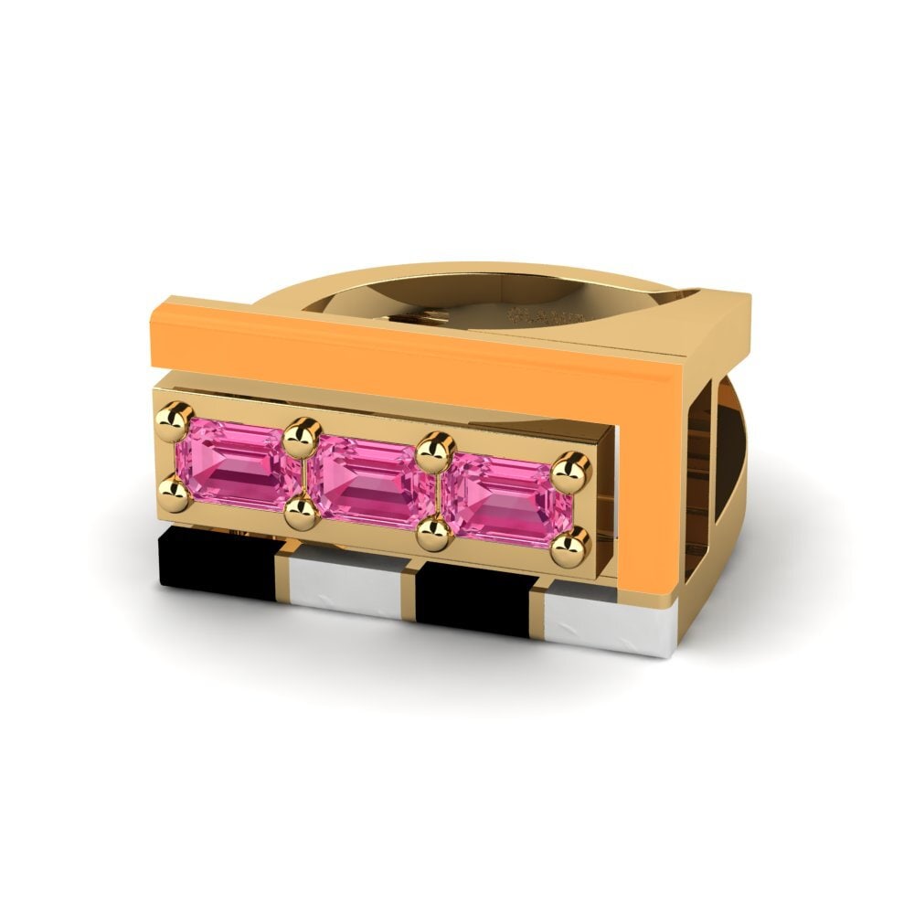 Ringe 3 & 5 Stones Rosa Turmalin