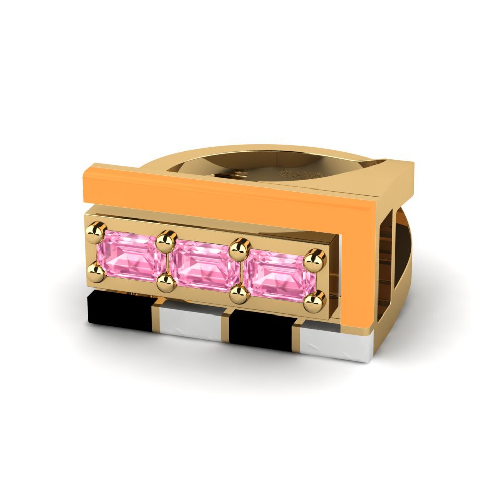 Rosa Saphir Ring Latteg