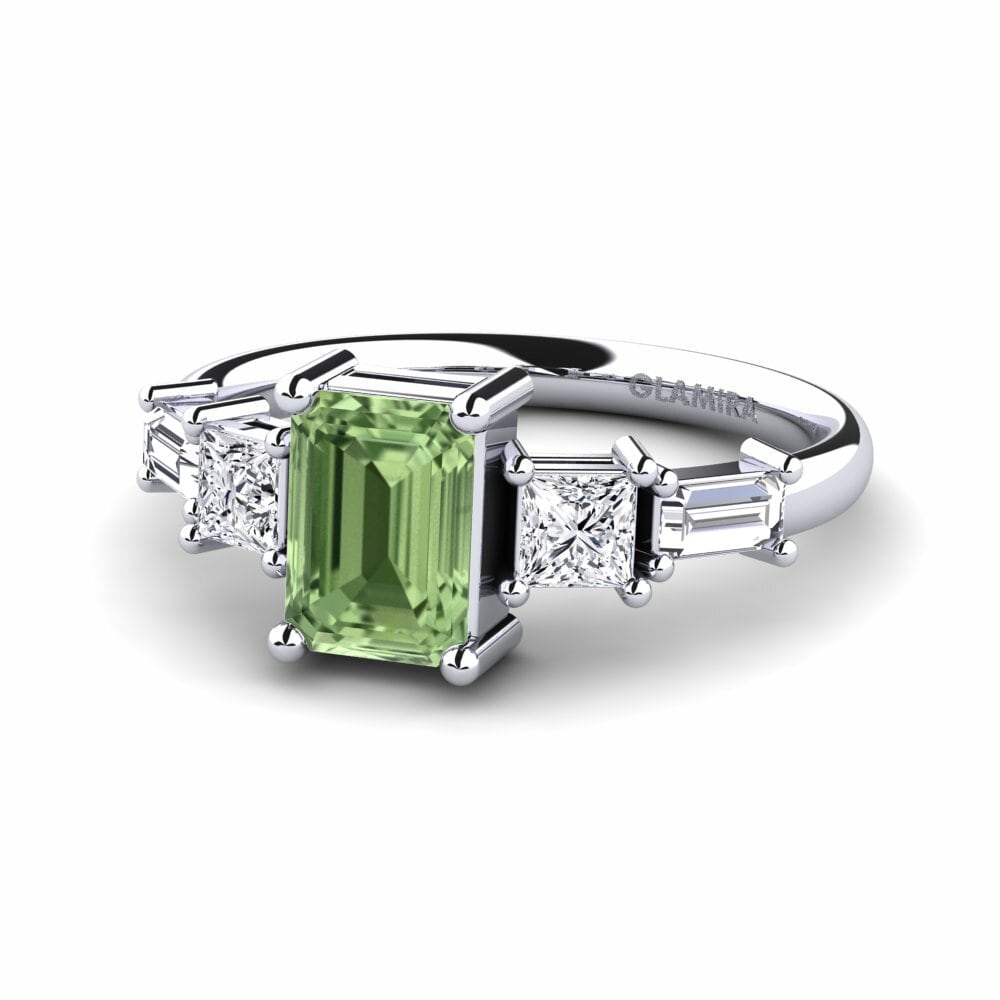 Green Sapphire Engagement Ring Lauralee