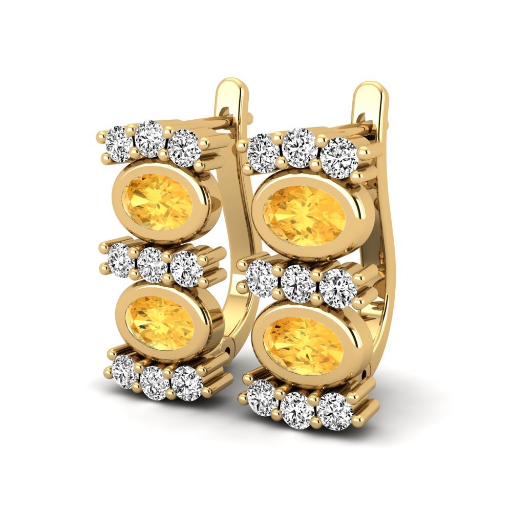Thạch Anh Vàng Bông tai nữ Laurel