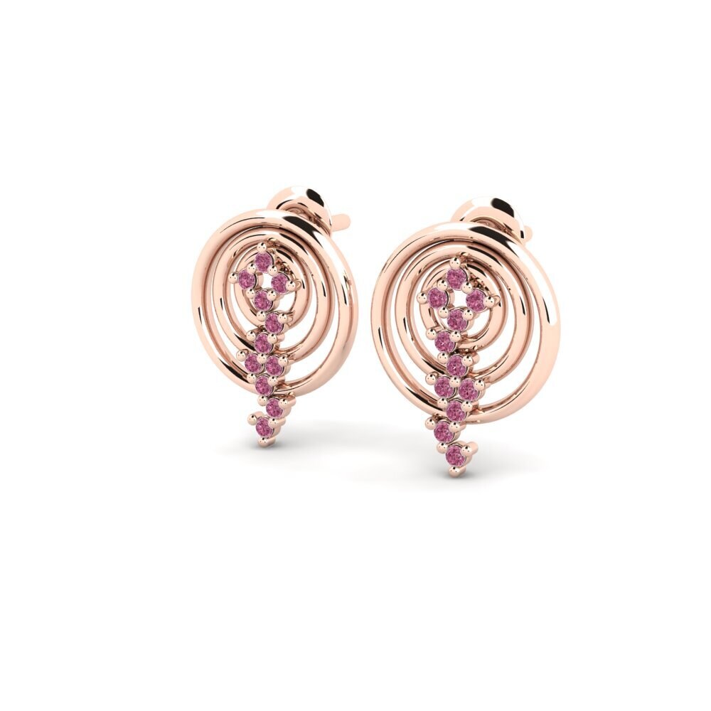 9ct Rose Gold Rhodolite Garnet Women's Earring Laurelin