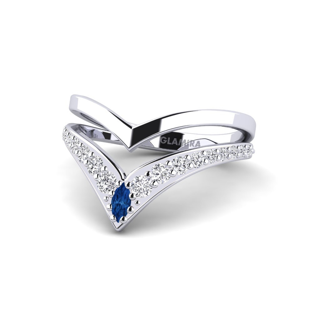 Zircônia azul escuro Anel Lavillerose