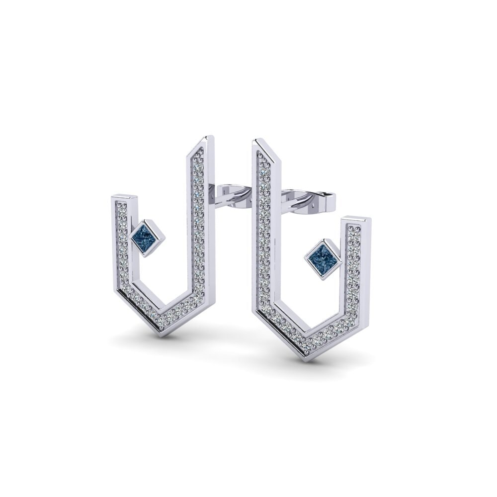 Princesa Diamante Azul Pendiente de mujer Lavin