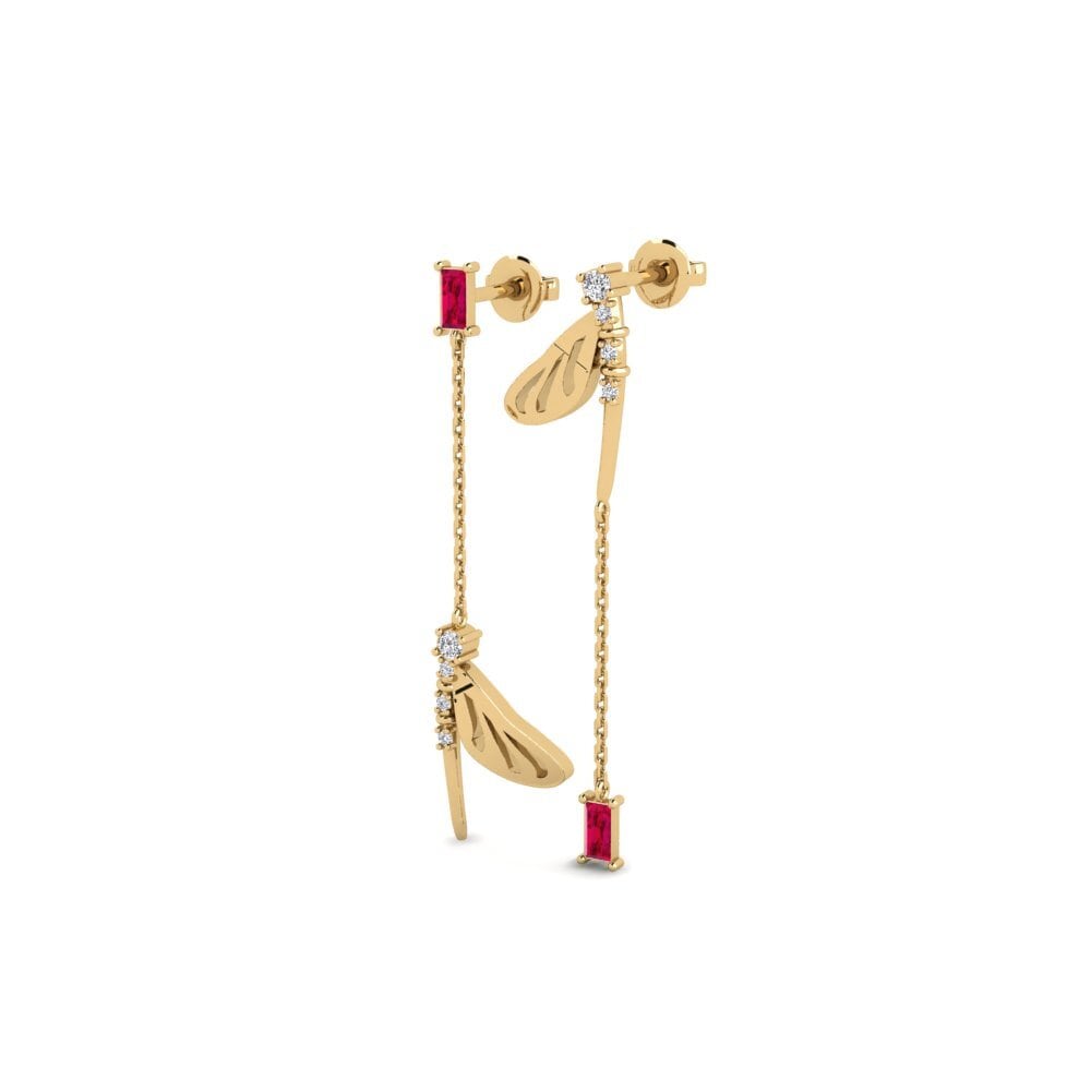 Rubis Boucle d'oreille femme Lavumisa