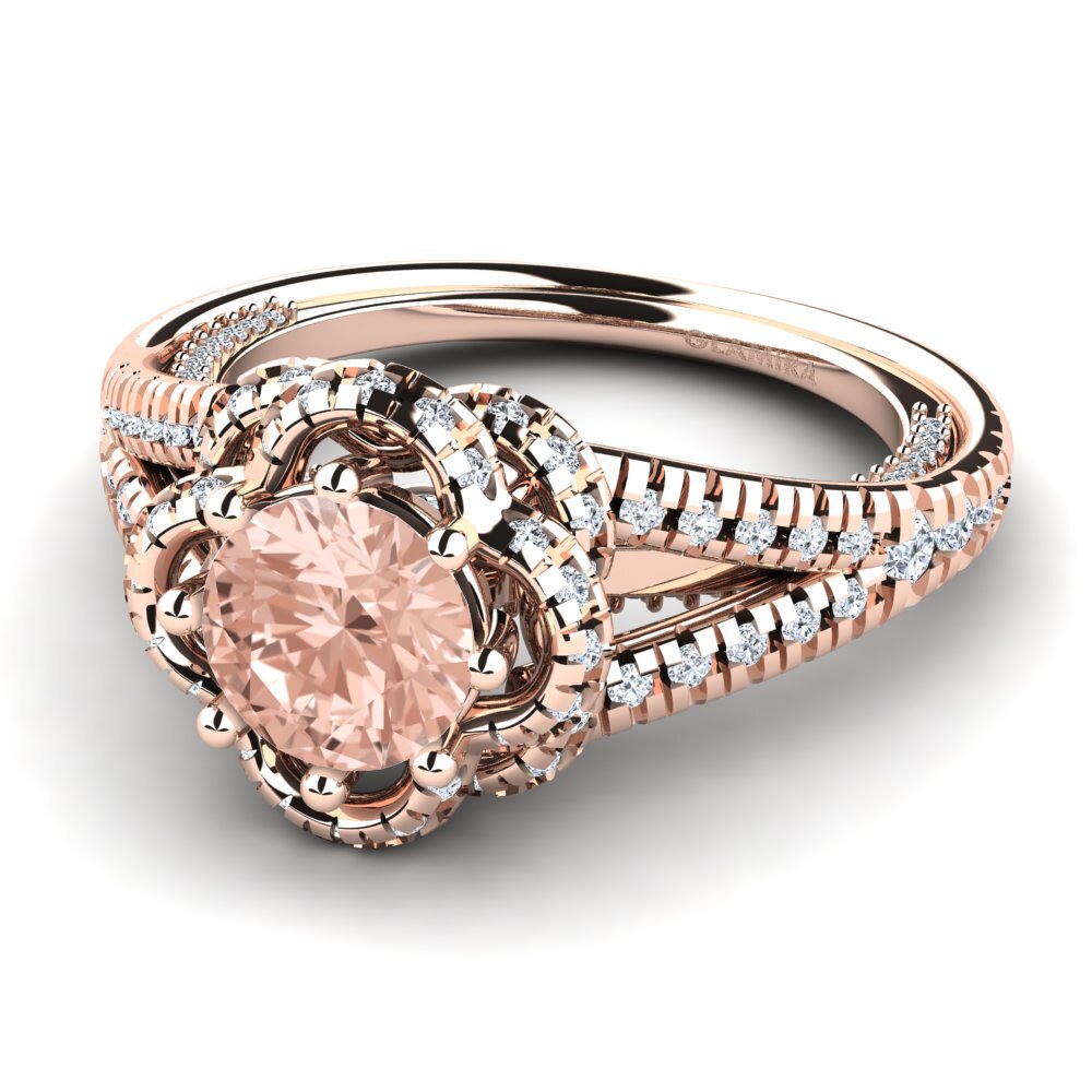 14ct Rose Gold Morganite Ring Alceste