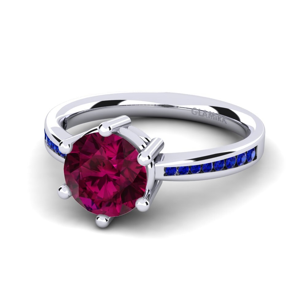 Rhodolite Garnet Engagement Ring Alita 1.6 crt
