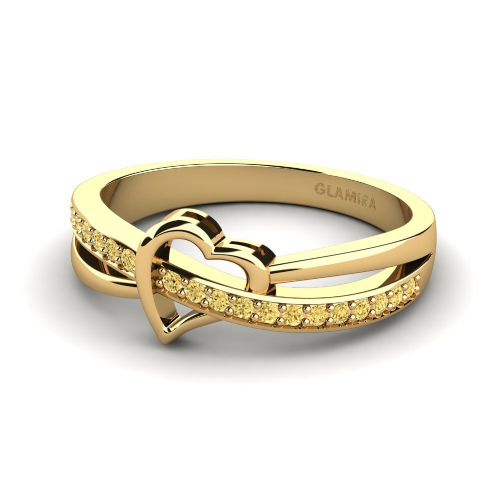 14ct Yellow Gold Yellow Diamond Ring Amelie