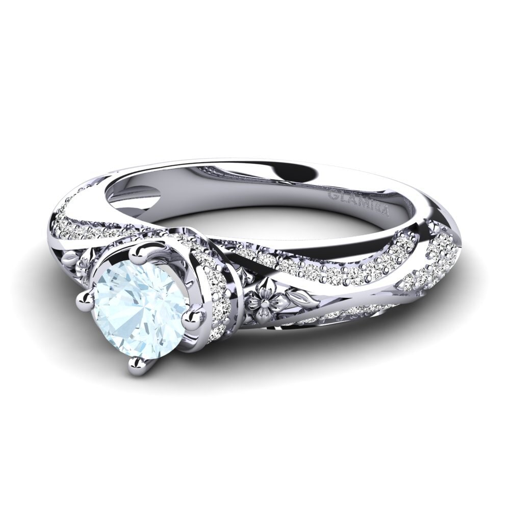 Aquamarine Engagement Ring Amorina