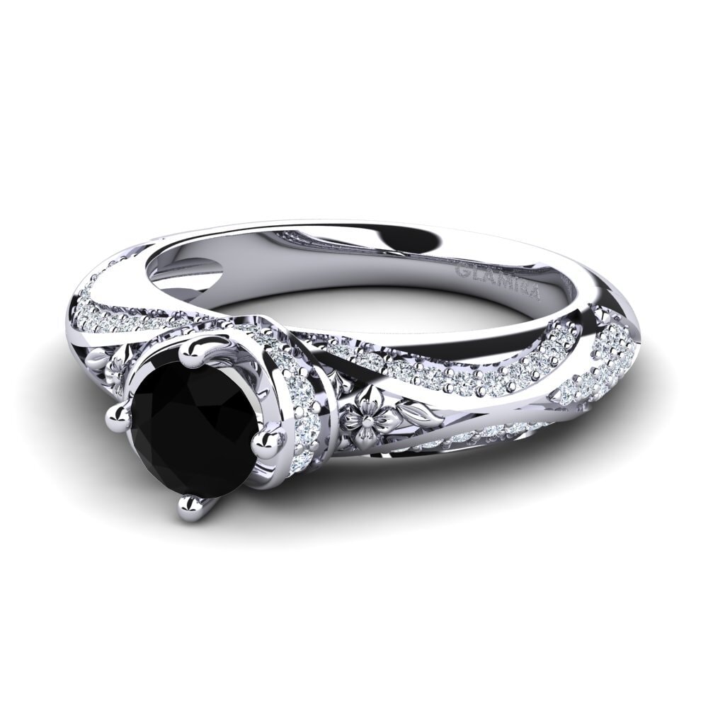 Black Diamond Engagement Ring Amorina