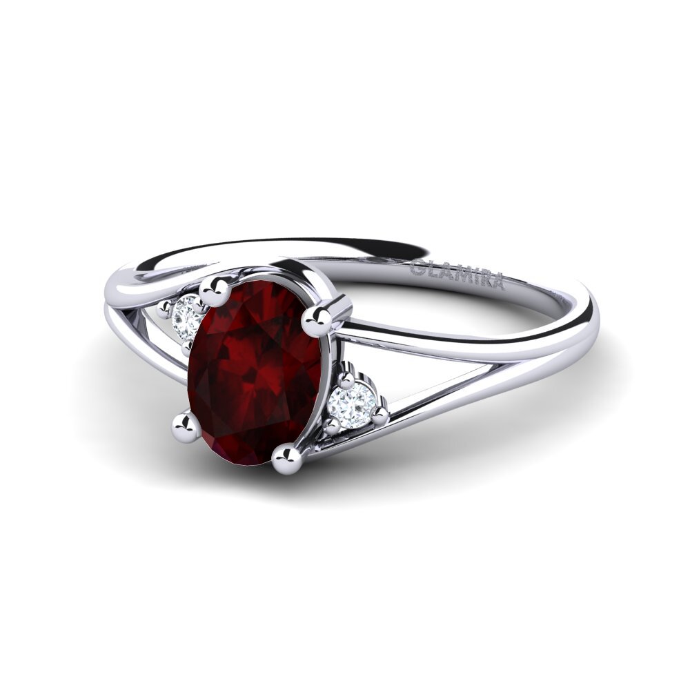 Garnet Engagement Ring Ariel