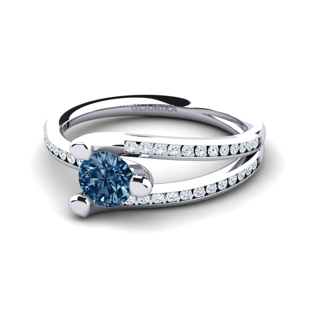 Blue Diamond Engagement Ring Balbina
