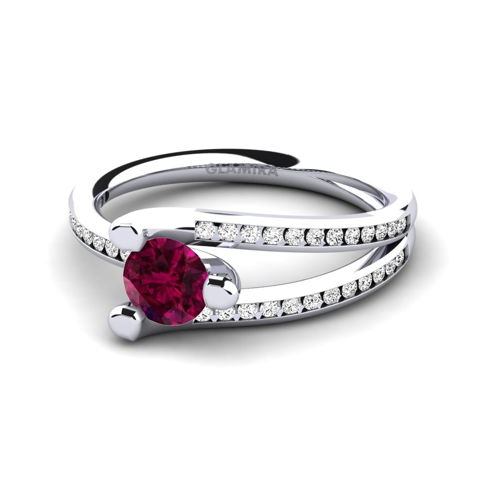 Granate Rhodolite Anillo de compromiso Balbina