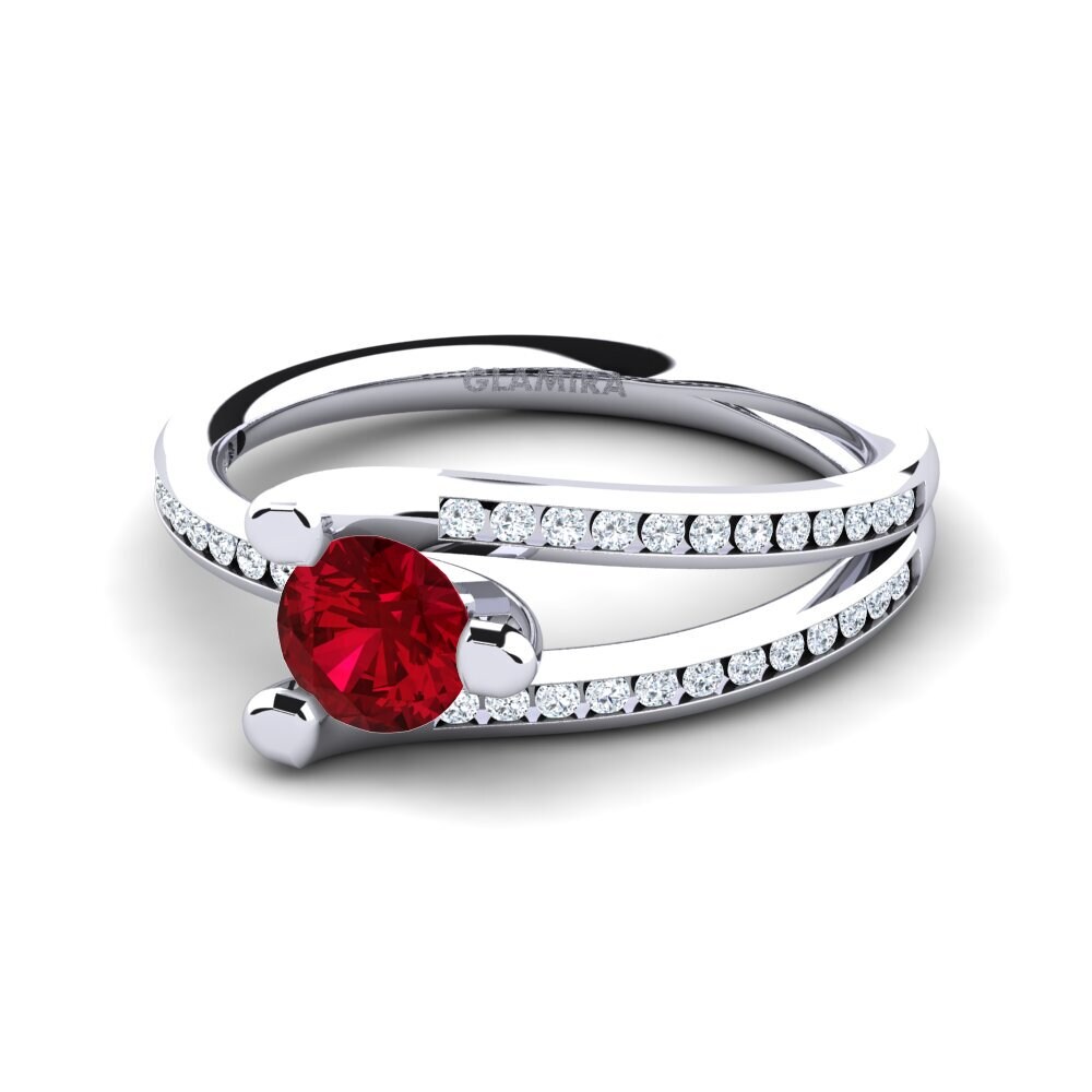 Circonita Roja Anillo de compromiso Balbina