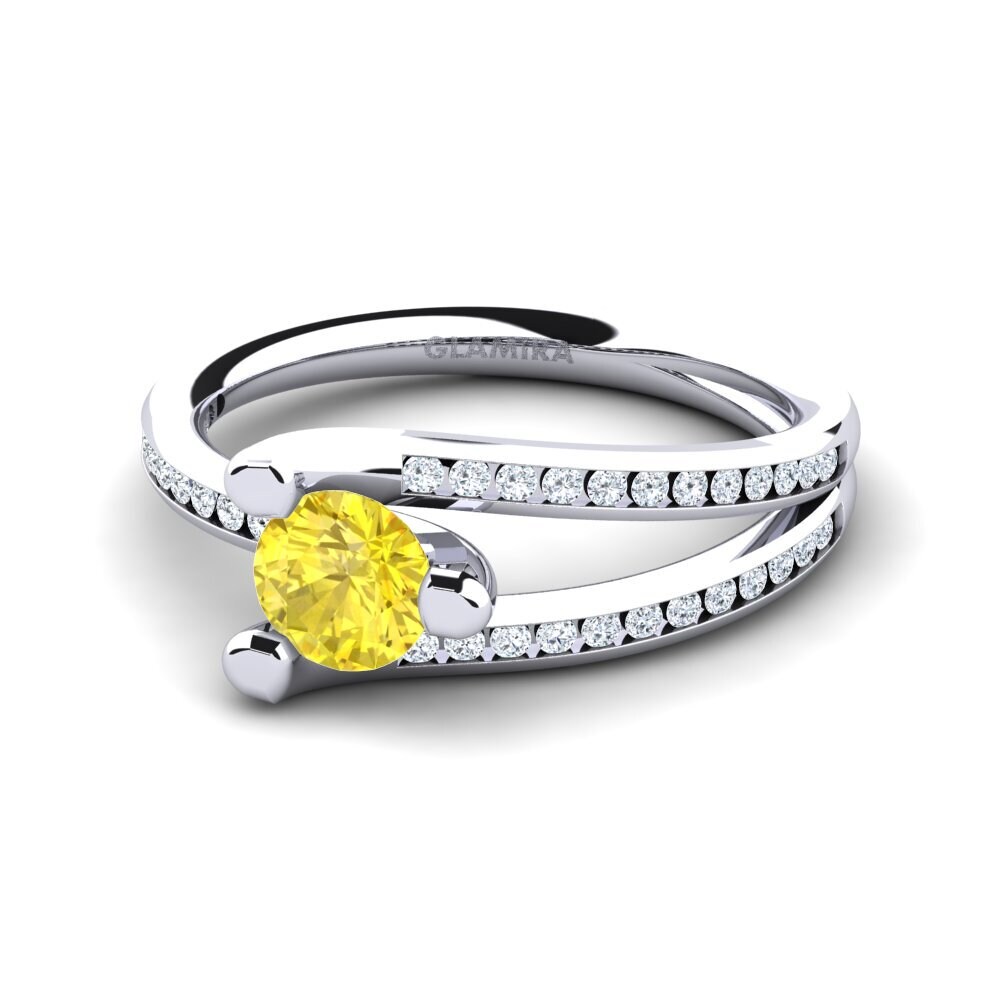 Yellow Sapphire Engagement Ring Balbina