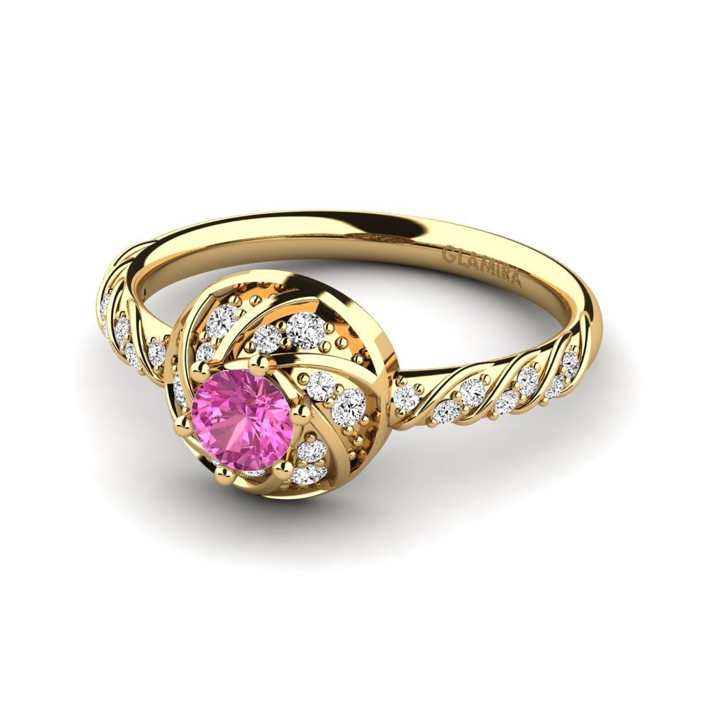 Topacio Rosa Anillo de compromiso Blondene