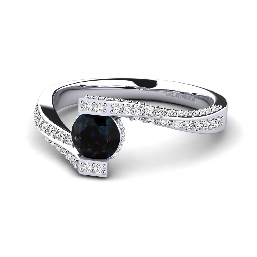 Opalo Negro Anillo de compromiso Brenda