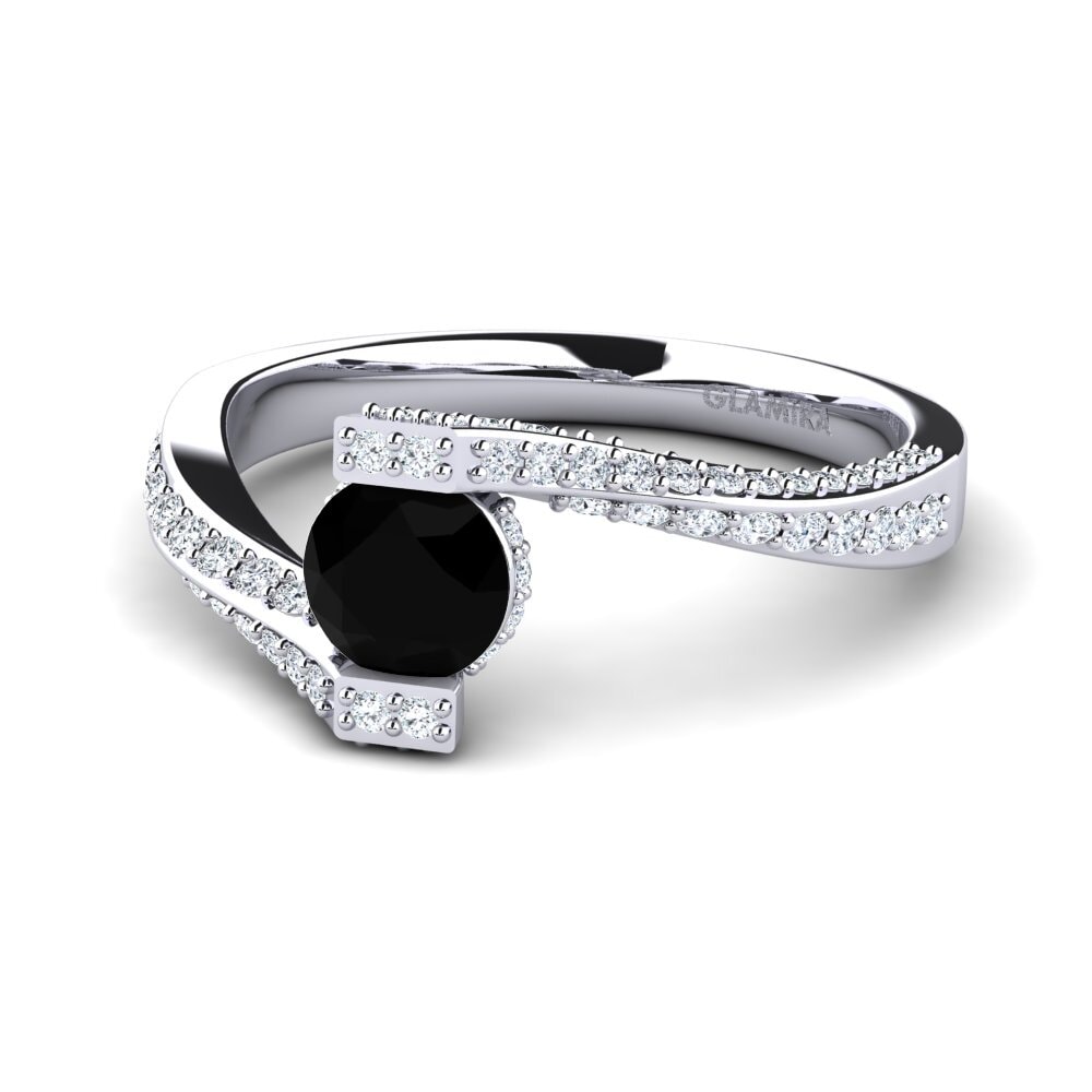 Zafiro negro Anillo de compromiso Brenda