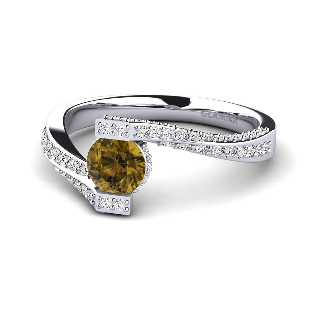Circón Marrón Anillo de compromiso Brenda