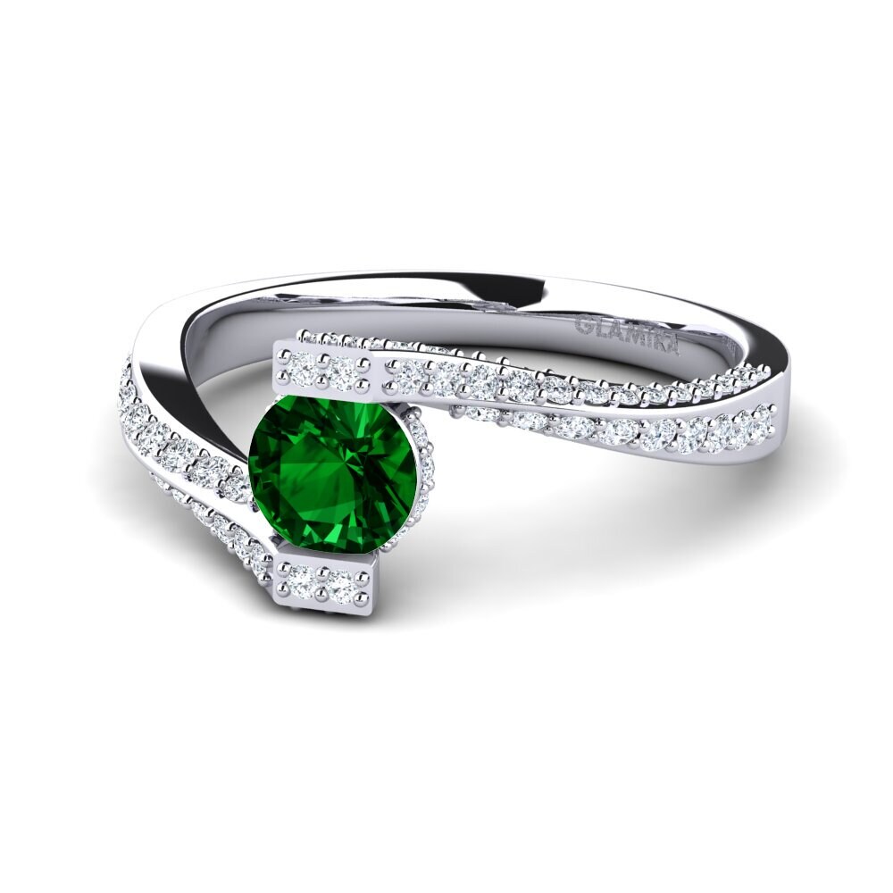 Circonita Verde Anillo de compromiso Brenda