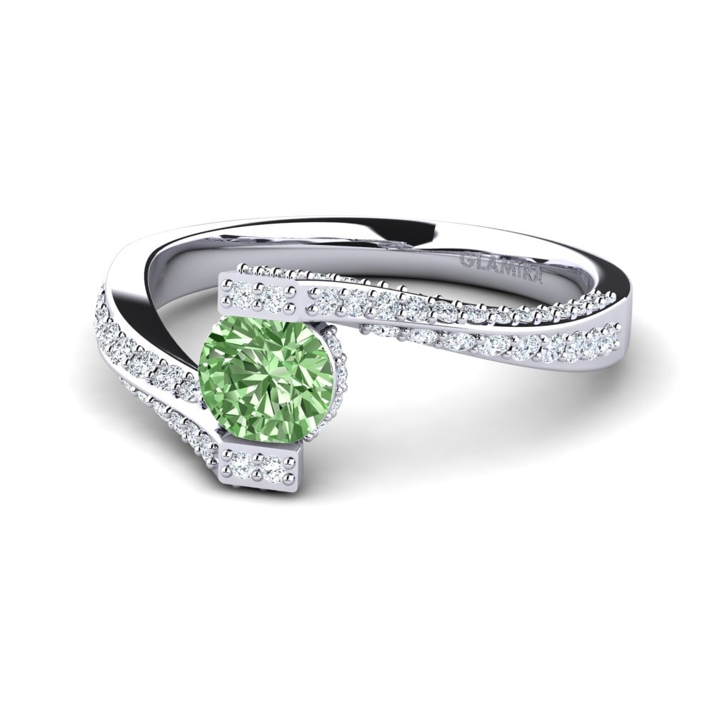Diamante Verde Anillo de compromiso Brenda