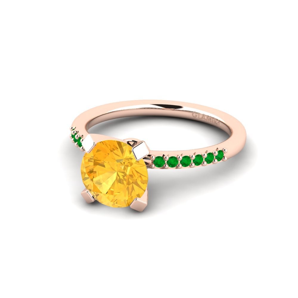 14ct Rose Gold Engagement Ring Cadence 1.6 crt
