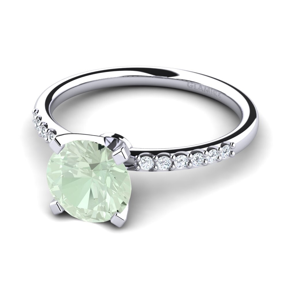 Green Amethyst Engagement Ring Cadence 2.0 crt