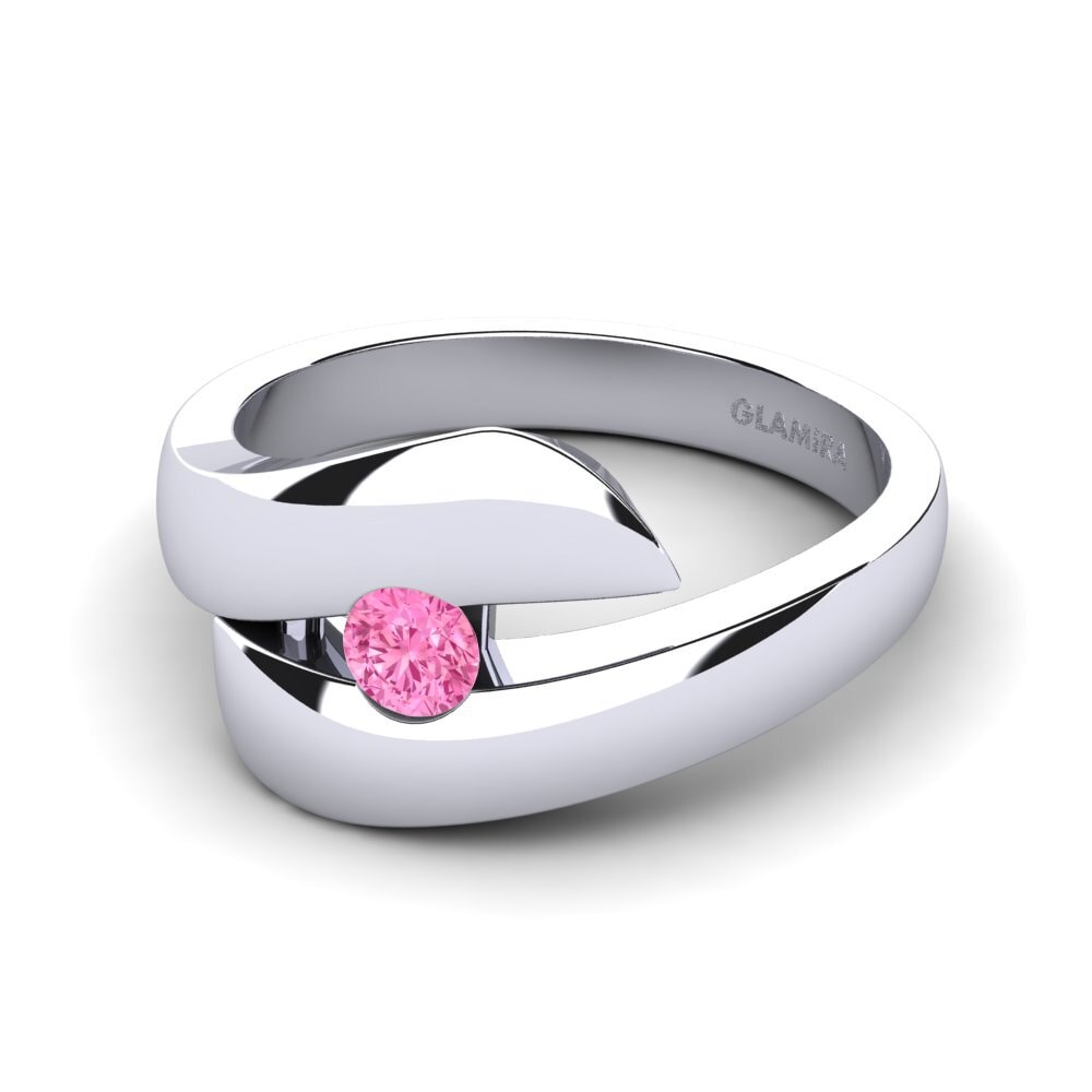 Zafiro Rosado Anillo de compromiso Calvina