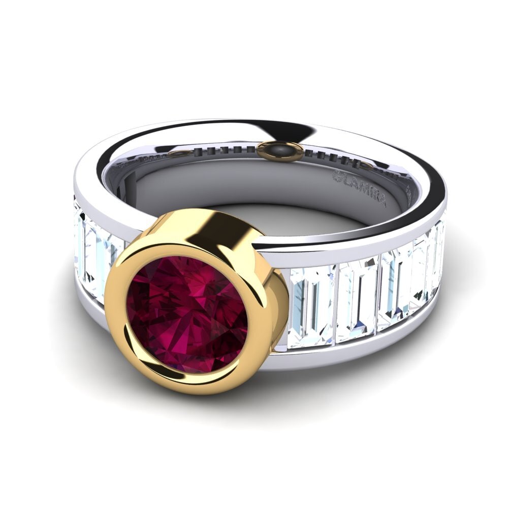 Granate Rhodolite Anillo de compromiso Colomba