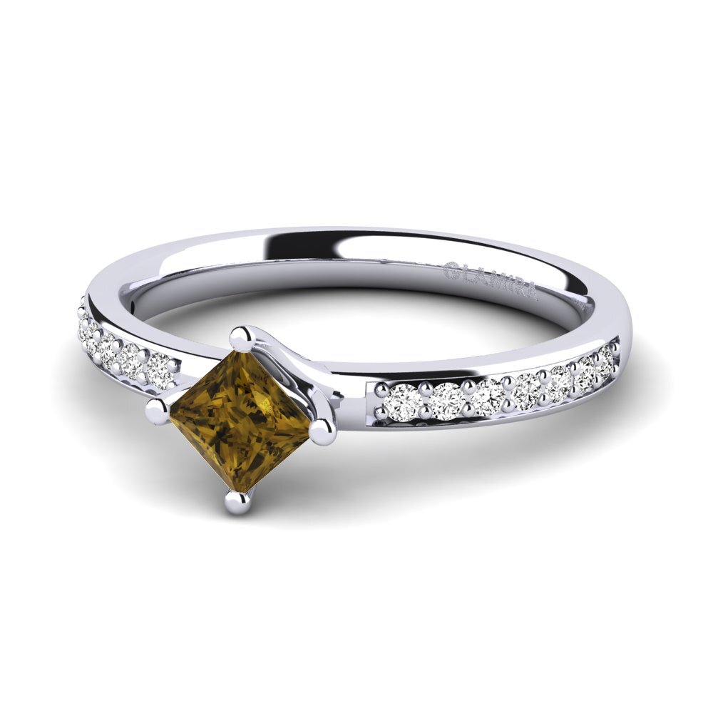 Brown Zircon Engagement Ring Dixie 0.4crt