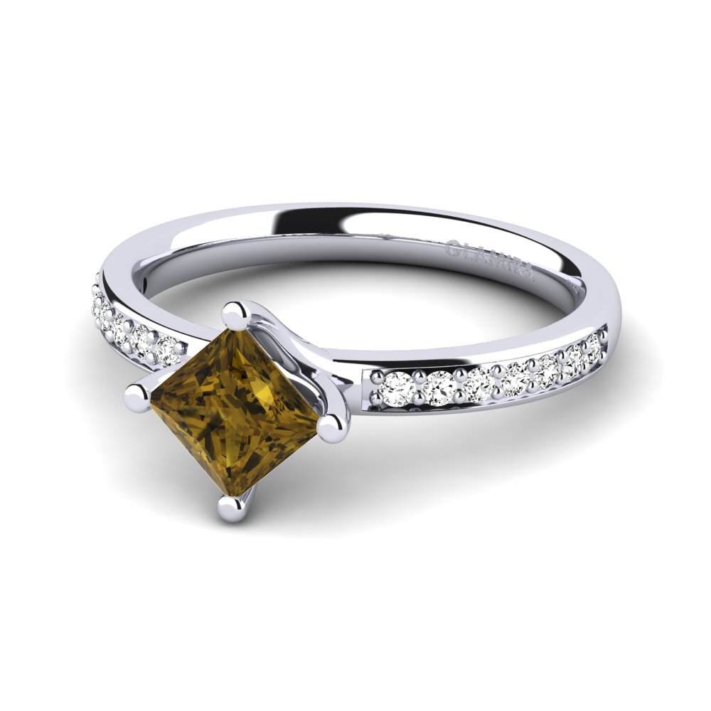 Brown Zircon Engagement Ring Dixie 0.93crt
