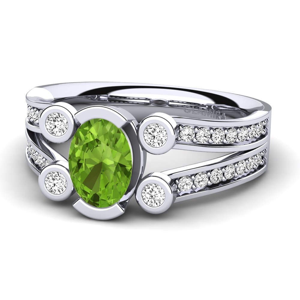 Peridoto Anillo de compromiso Darsana