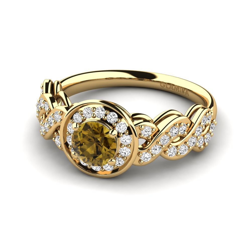 Circón Marrón Anillo de compromiso Elaina