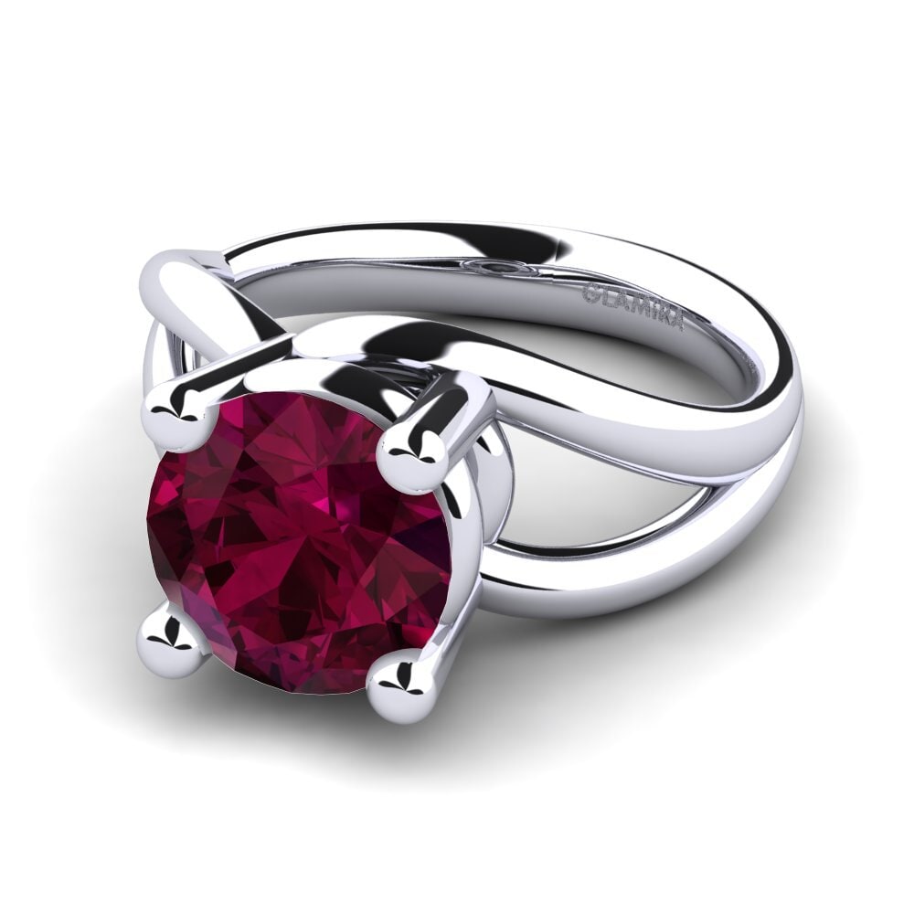 Granate Rhodolite Anillo de compromiso Federica 3.00 crt