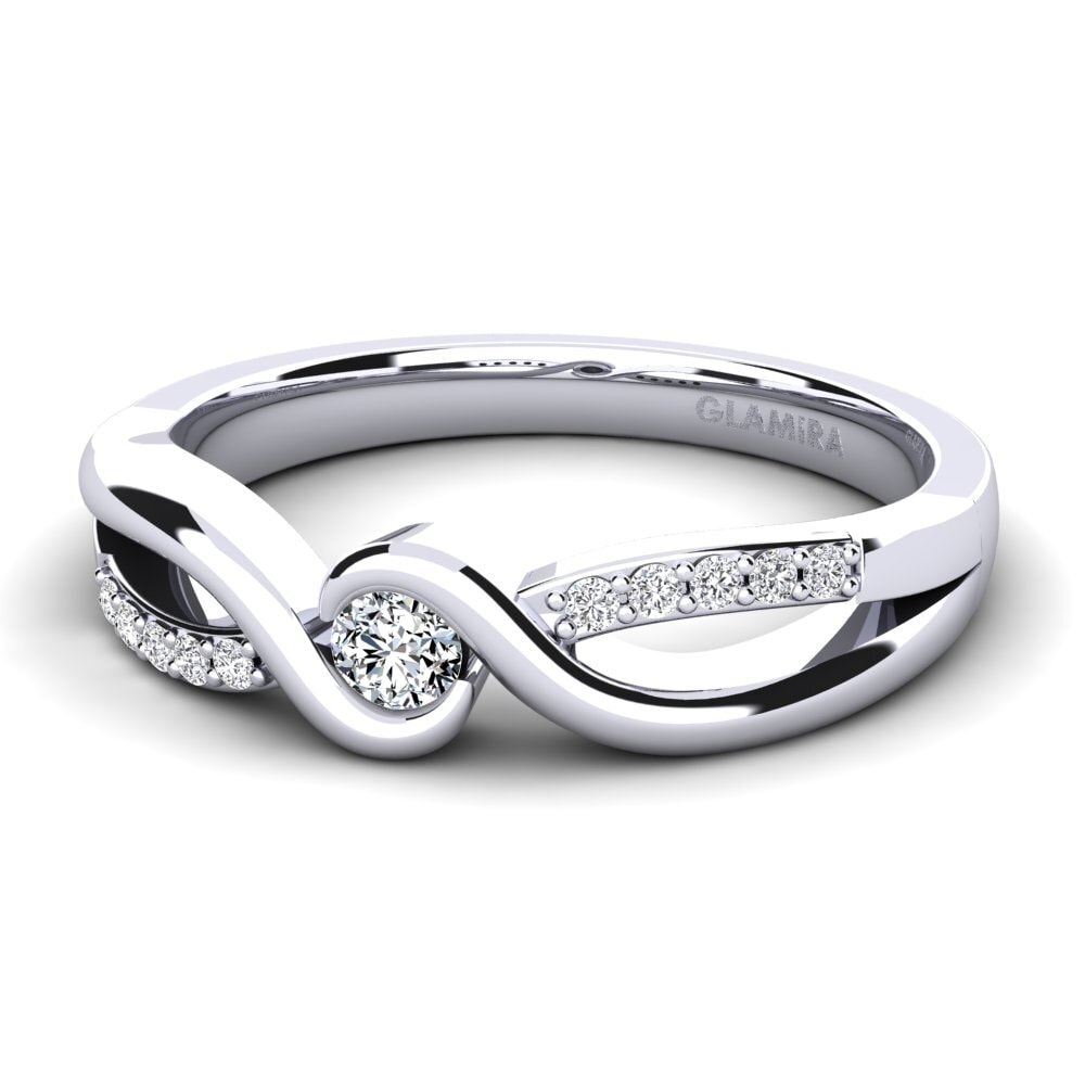 Circonita Anillo de compromiso Dahlia 0.1crt