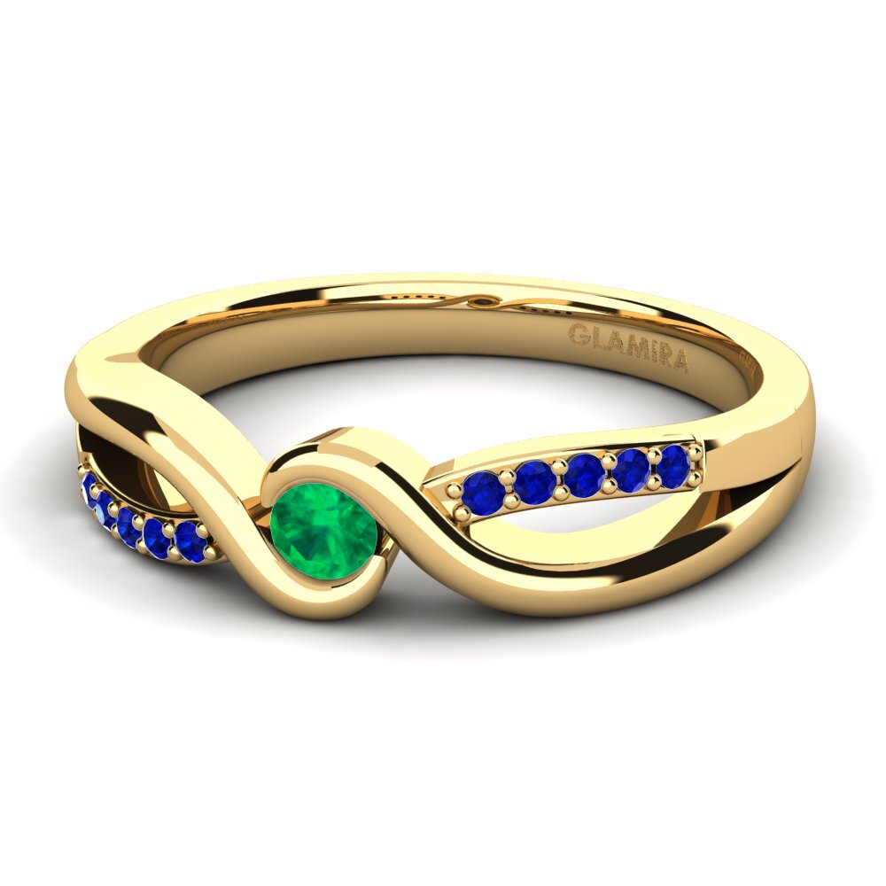 9k Yellow Gold Engagement Ring Dahlia 0.1crt