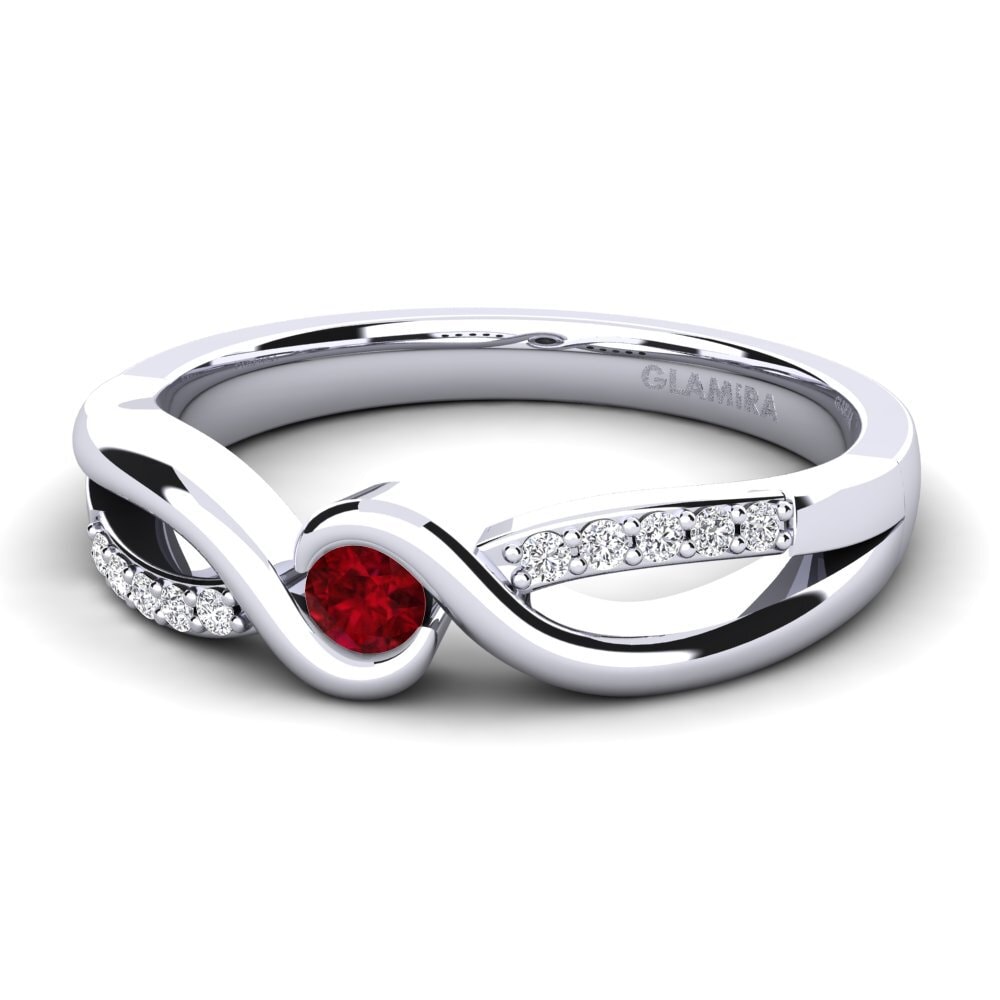 Rubin Verlobungsring Dahlia 0.1crt