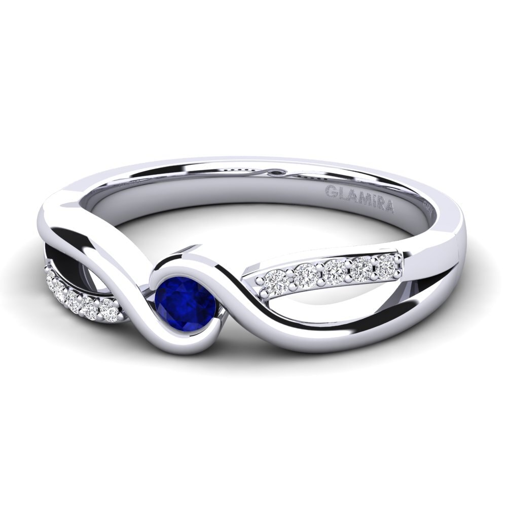 Zafiro Anillo de compromiso Dahlia 0.1crt
