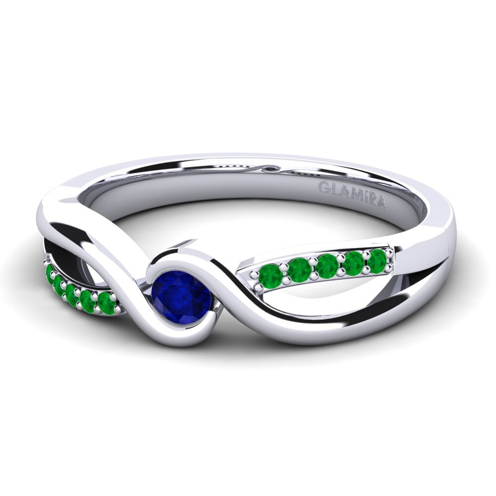 Zafiro Anillo de compromiso Dahlia 0.1crt