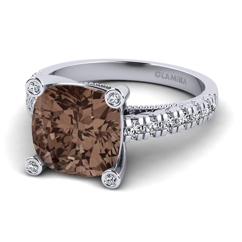 Smoky Quartz Engagement Ring Daphne