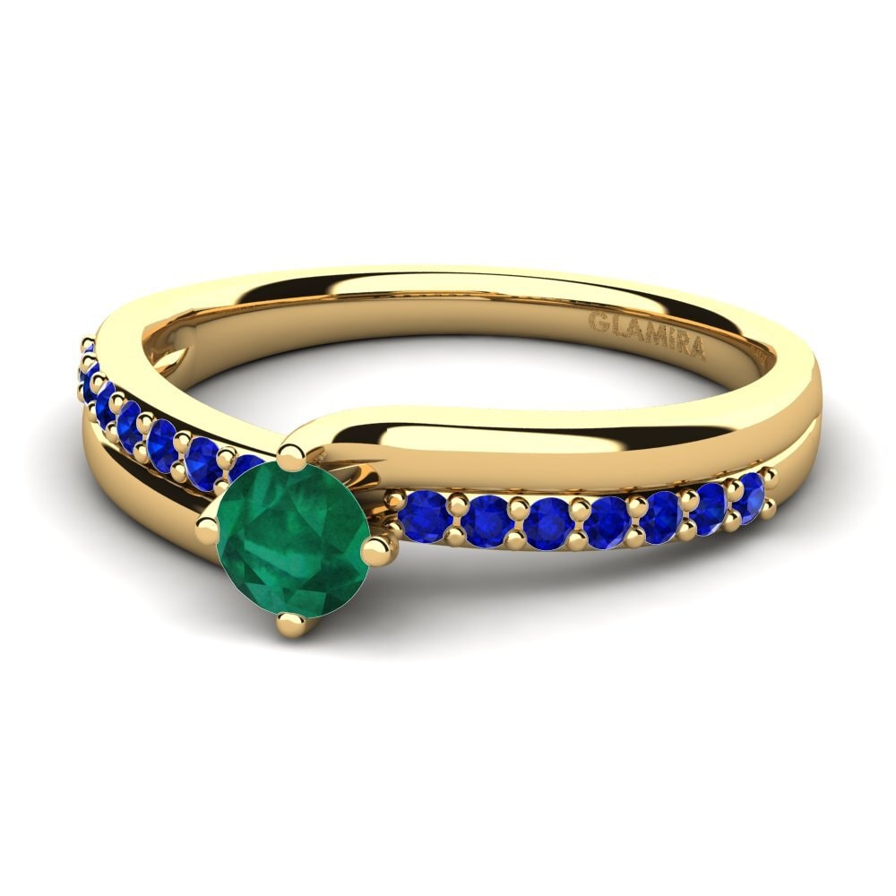 9k Yellow Gold Diamonds Ring Lia