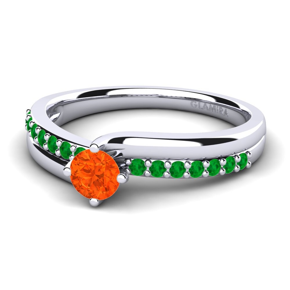 Fire-Opal Diamonds Ring Lia