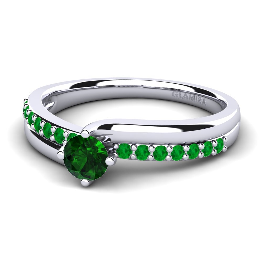 Turmalina verde Anillo de compromiso Lia