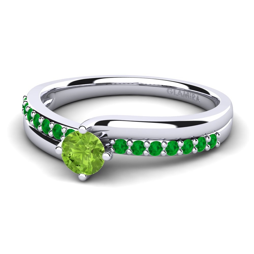 Peridot Diamonds Ring Lia